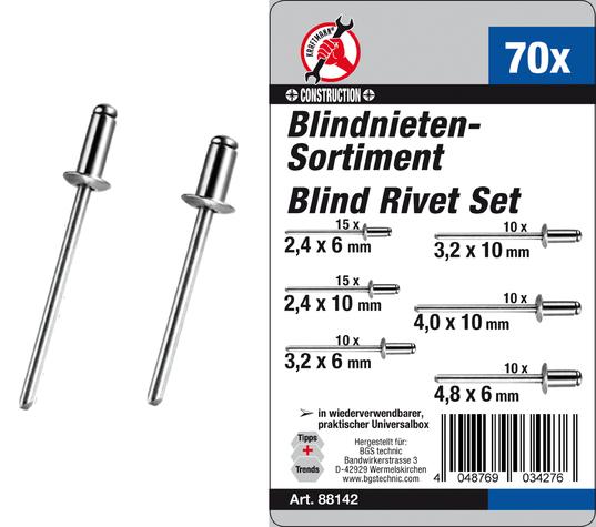 Image du produit BGS Assortiment de rivets aveugles
