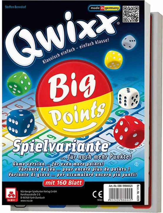 Image du produit NSV Qwixx Big Points (Allemand)