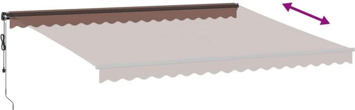 Actual product image VidaXL Markise Gelenkarmmarkise Sonnenmarkise Automatisch Braun 450x350cm (4.50 m)