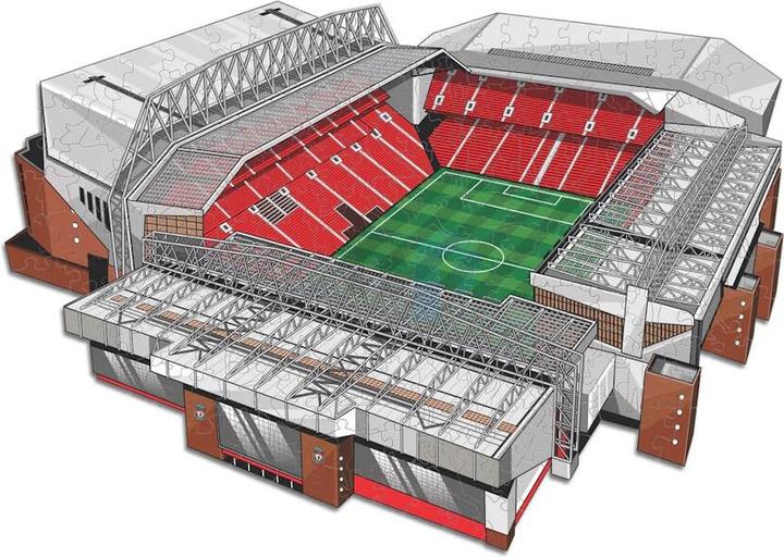 Actual product image Iconic Liverpool FC - Anfield Stadium - Wooden Puzzle Size S (150 pieces) (150 pieces)