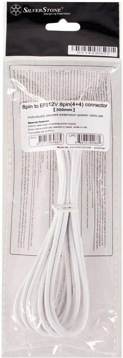 Actual product image Silverstone ATX Extension 8-8(4+4)Pin white