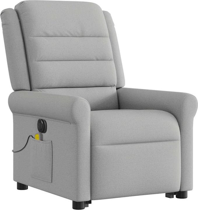 Produktbild VidaXL Massagesessel mit Aufstehhilfe Elektrisch Wolkengrau Stoff