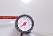 Actual product image Frei Öl Stand air pump with pressure gauge aluminum