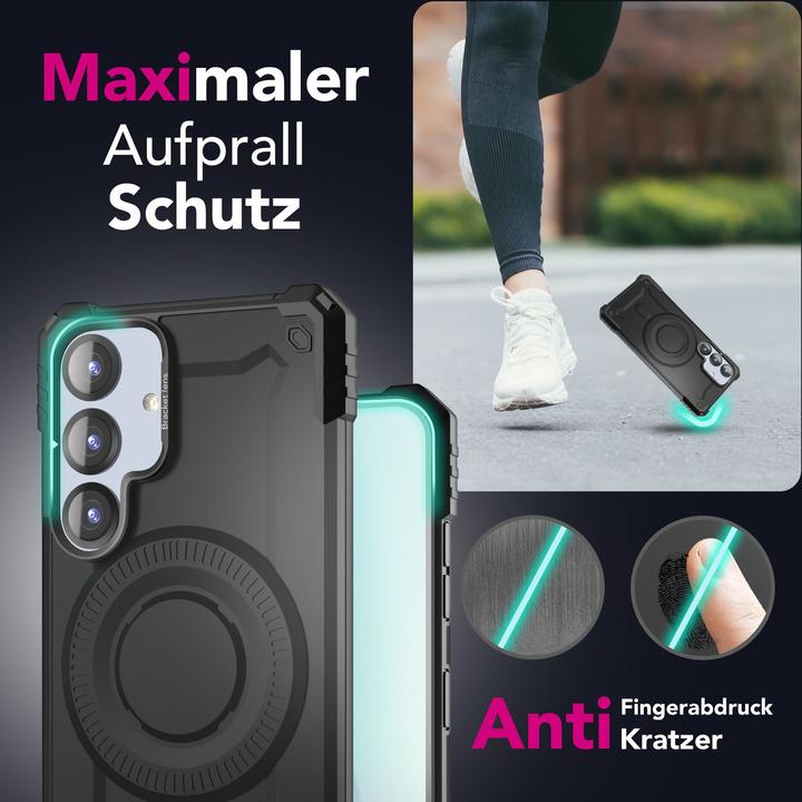 Immagine prodotto Nalia Granite - Armor Panzer Hülle mit MagSafe Ring und Ständer - Military Hardcase (Samsung Galaxy S25)