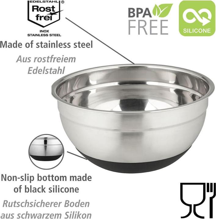 Actual product image Wenko Bowl 1700 ml, 1 piece, stainless steel (20 cm, 1.70 l, 1 x)