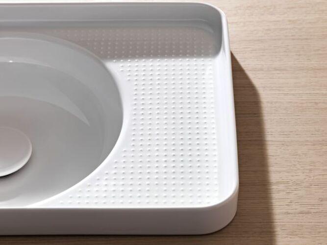 Produktbild Laufen Einbauwaschtisch VAL v ob mit Überlauf ohne Hahnloch weiss LCC (360 mm, 550 mm)