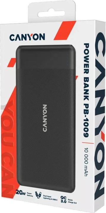 Immagine prodotto Canyon Banca di energia PB-109 10000 mAh (10000 mAh, 20 W, 37 Wh)