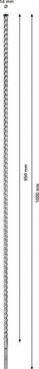 Productafbeelding Bosch Professional Zubehör Expert SDS plus-7X hamerboormachine, 14 x 950 x 1000 mm (14 millimeter)