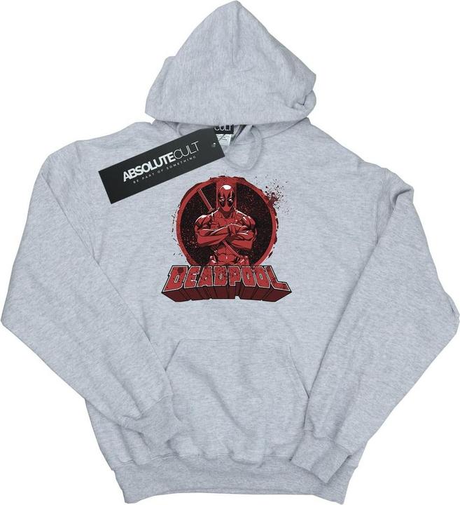 Deadpool Crossed Arms Logo Kapuzenpullover