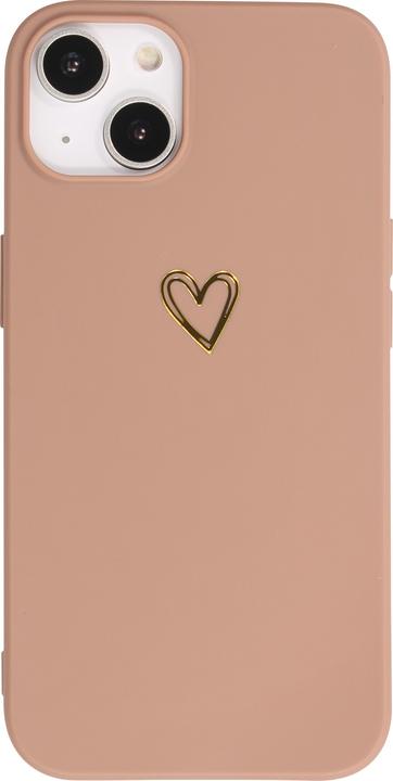 Image du produit PhoneLook Coque Silicone mat dessin coeur doré (Apple iPhone 16 Plus)
