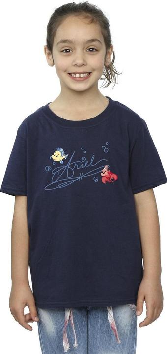 Actual product image Disney Girls The Little Mermaid Ariel Cotton T-Shirt (140, 146)