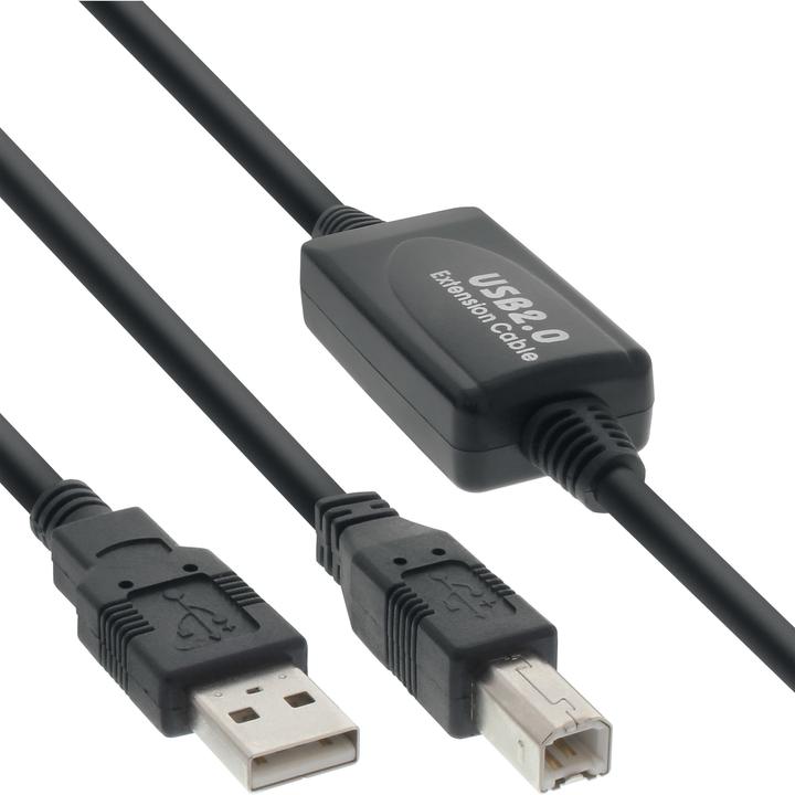 Produktbild InLine USB A — USB B (10 m, USB 2.0)