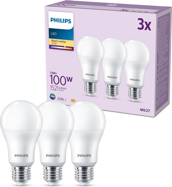 Immagine prodotto Philips Lampadine LED (E27, 13 W, 1521 lm, 3 x, E)