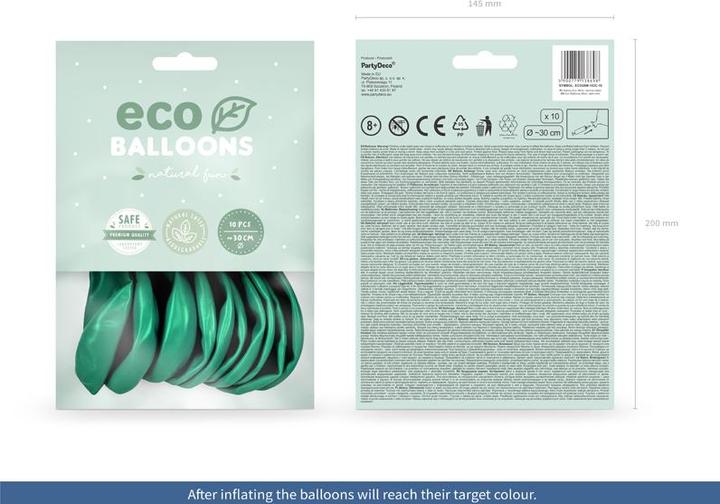 Image du produit Partydeco Ballons Eco Vert Menthe foncé métallique (10 x)