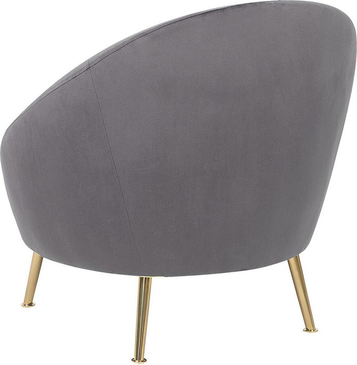 Actual product image Beliani LANGA chair in grey velvet