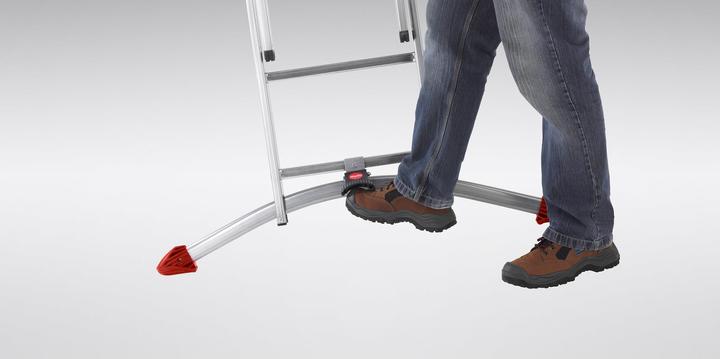 Immagine prodotto Hailo S100 ProfiLOT, scala combinata in alluminio a 3 sezioni, 3x12 pioli (Scala doppia, 48 cm)