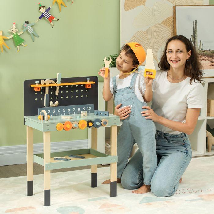 Produktbild Swisshandel24 Kinder Werkbank mit Werkzeug und Zubehör, Werkzeugbank für Kinder 3-6 Jahre