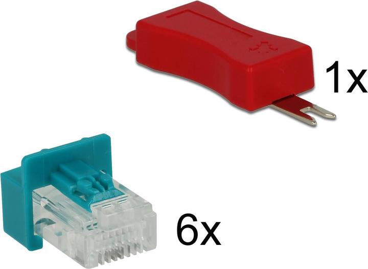 Actual product image Delock RJ45 latch clip with plug (Network cable plug)
