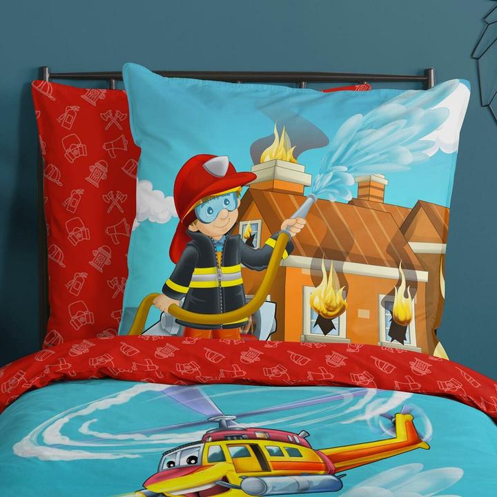 Produktbild Traumschlaf Feuerwehr (Bettwäsche Set, 135x200 cm + 80x80 cm)
