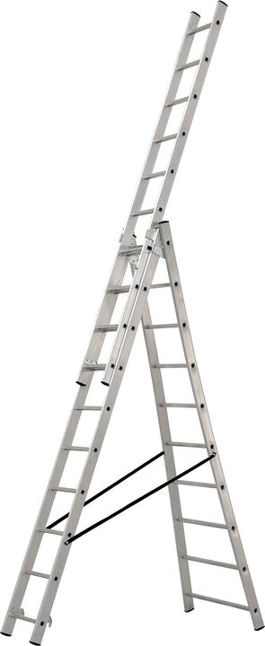 Produktbild Hailo Alu-Kombileiter, gespreizt, 3x10 Stufen (Stehleiter, 23 cm)