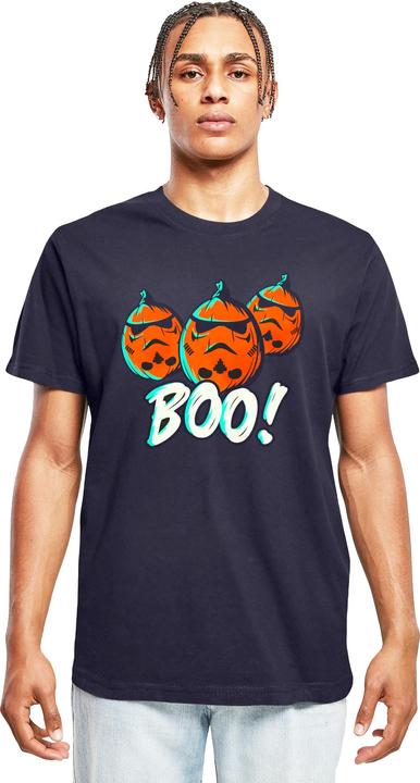 Actual product image Star Wars Mens Boo! Stormtrooper Pumpkin Cotton T-Shirt (S)