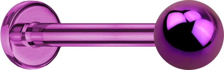 Actual product image Star Piercing Micro Labret purple with ball (without brass, Titanium G23)