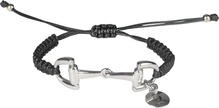 Actual product image Horka Braided bracelet with bit decoration (Waxy polyester yarn and metal)