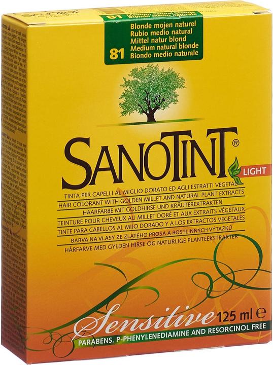 Actual product image Sanotint Sensitive Light Haarfarbe 81 mittel naturblond (81)