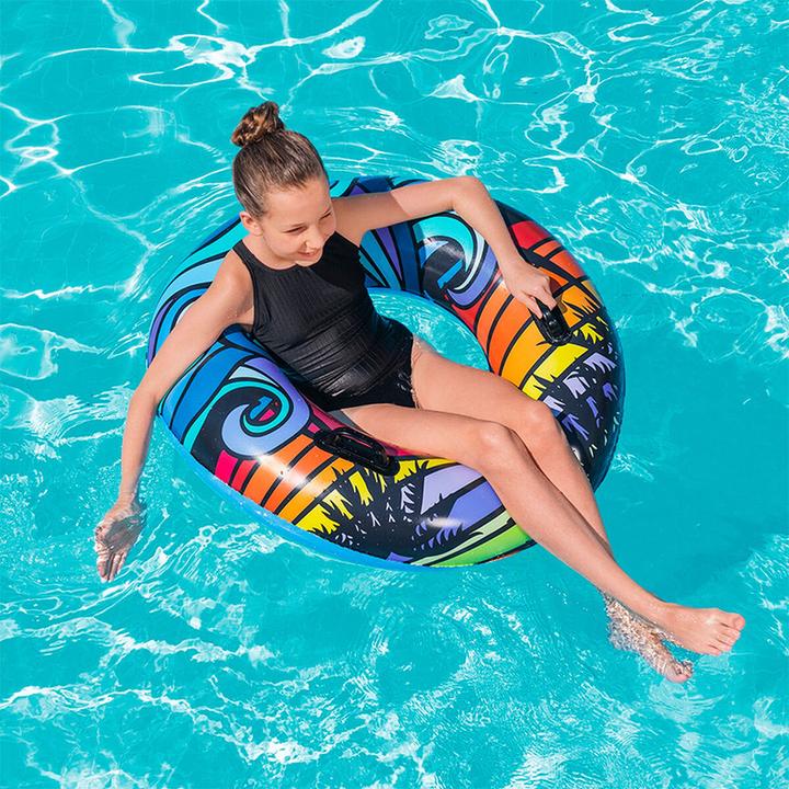 Actual product image Bestway 36350 / 23 Inflatable Toy for Pool & Beach Multicoloured Pattern Floating Tube