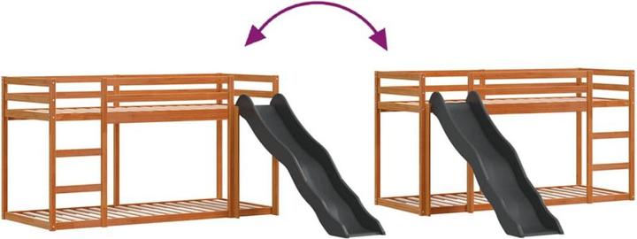 Immagine prodotto VidaXL Letto a castello con scivolo e scala 90 x 200 cm (90 x 200 cm)