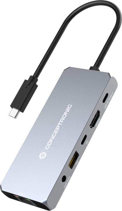 Actual product image Conceptronic Dock USB-C->HDMI,2.5GbE,USBC/3.0,100WPD0.18m gr (USB-C, 1 Ports)