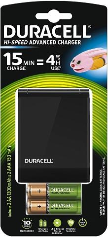 Immagine prodotto Duracell Caricatore per CEF27 + batterie, 4 pezzi. (4 pz., AA, AAA, 1300 mAh, Accumulatore di carica elettrica)