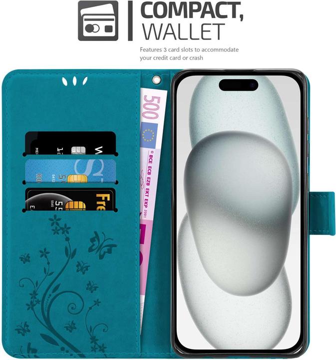Immagine prodotto Cadorabo Custodia per Apple iPhone 15 Flower Book (Apple iPhone 15)