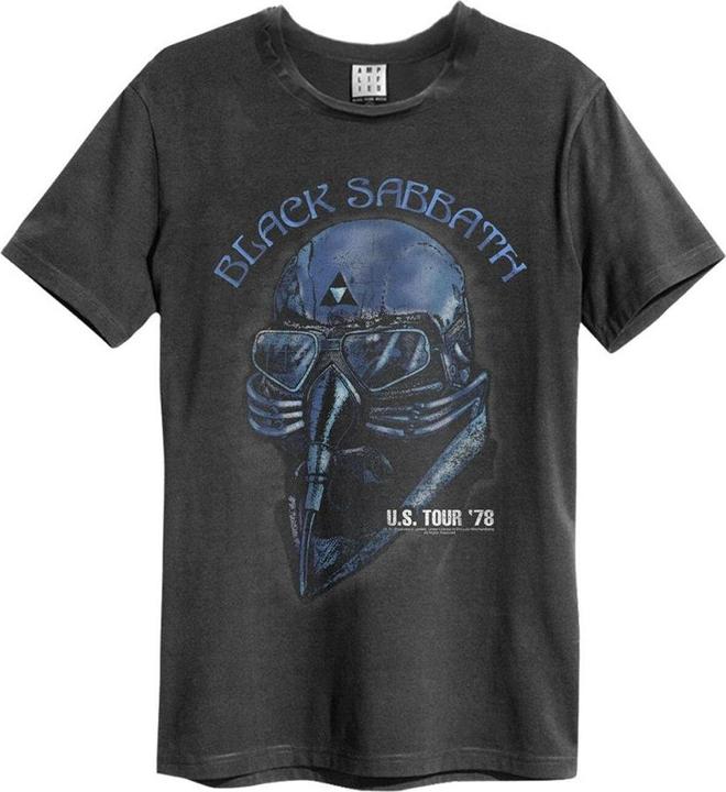 Actual product image Amplified Unisex Adult US Tour 78 Black Sabbath T-Shirt (L)