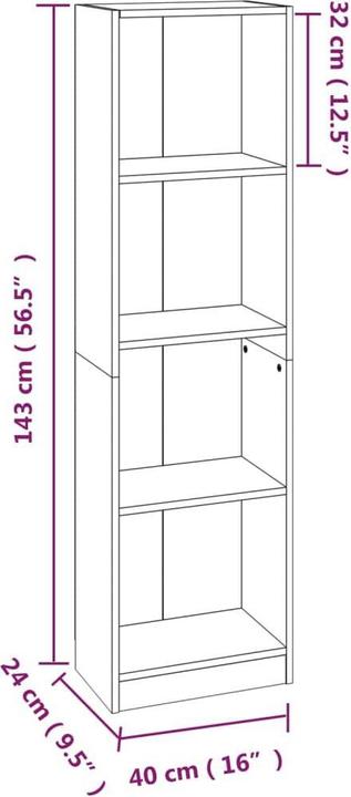 Immagine prodotto VidaXL Borghild (40 x 24 x 143 cm)