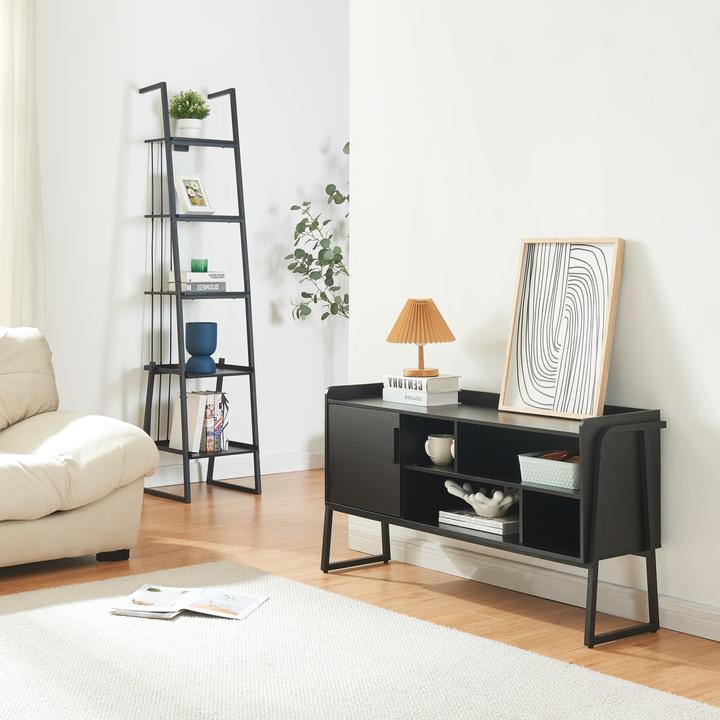 Actual product image En.Casa Furniture set Storfjord 2-pcs. 1x ladder shelf, 1x TV cabinet