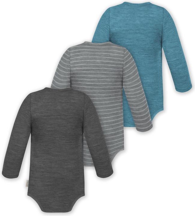 Produktbild Normani 3er Pack Baby Merino Body Langarm „Auckland" - 9375 (98)