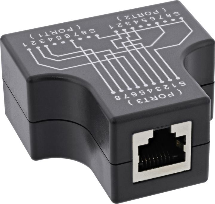 Actual product image InLine Cat.5e STP T-adapter (port doubler), RJ45 socket to 2x RJ45 socket (Converters)