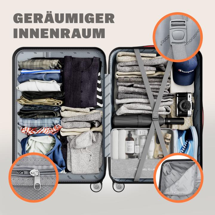 Produktbild Monzana Kofferset (105 l, M (50 - 90l), L (90 - 115l), XL (ab 115l))