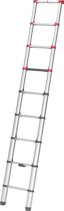 Produktbild Hailo FlexLine, Alu-Sicherheits-Teleskopleiter, 9 Sprossen (Anlegeleiter, 264 cm)