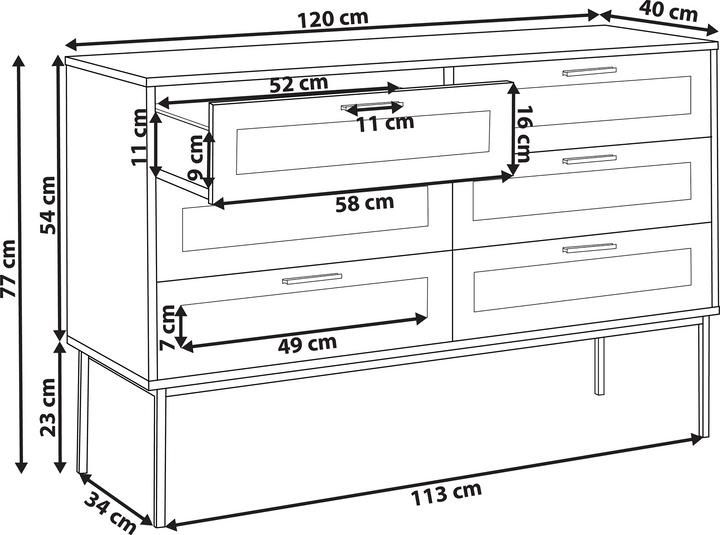 Immagine prodotto Beliani Pasco (120 x 40 x 77 cm)