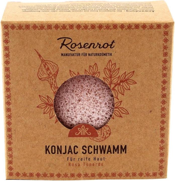 Actual product image Rosenrot Konjac Sponge - Pink Clay
