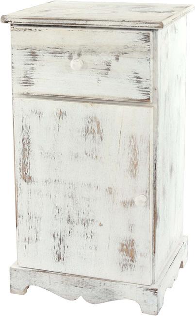 Image du produit Swisshandel24 Commode Table de chevet Table de téléphone, 63x35x29cm, Shabby-Look, Vintage - blanc (63 x 35 x 29 cm)