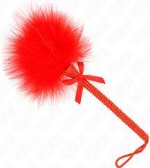 Immagine prodotto Kink - Parete in corda di nylon con piume di solletico e fiocco rosso 25 Cm