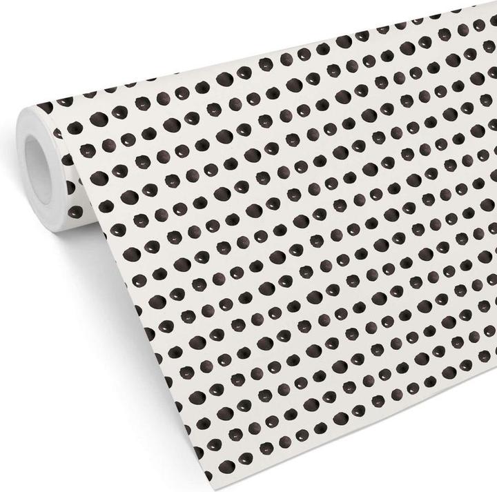 Image du produit Trenddeko Aquarelle points 01 - noir et blanc (1008 x 48 cm)
