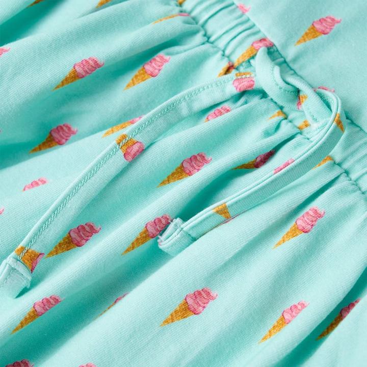 Produktbild VidaXL Kinderkleid mit Kordelzug Helles Minzgrün 92,Material: 94 (92)