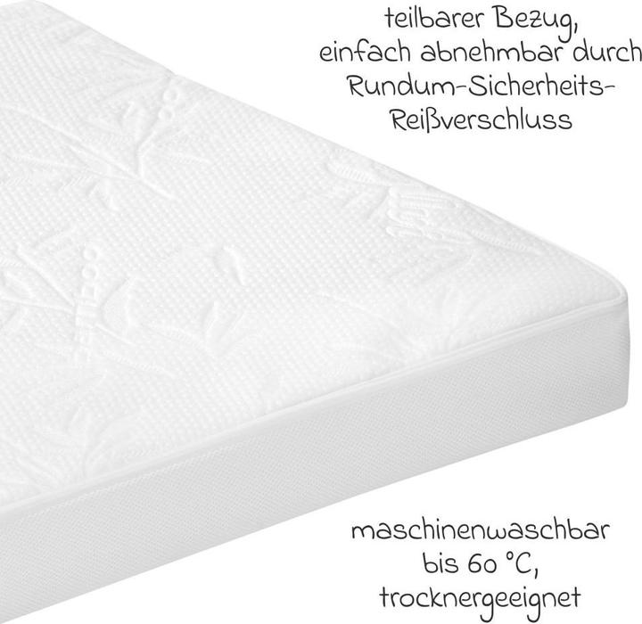 Actual product image Alvi Babymatratzen & Kindermatratzen Babybett-Matratze Bamboo Pro 70 x 140 cm (70 x 140 cm)