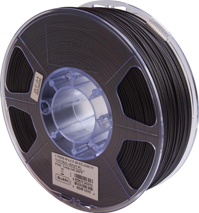 Immagine prodotto eSUN Filamento di carbonio di nylon naturale da 1 kg (3D) (Nylon, 1.75 mm, 1000 g, Nero)