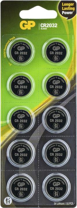 Produktbild GP Batteries Knopfzelle Lithium (10 Stk., CR2032, 220 mAh)