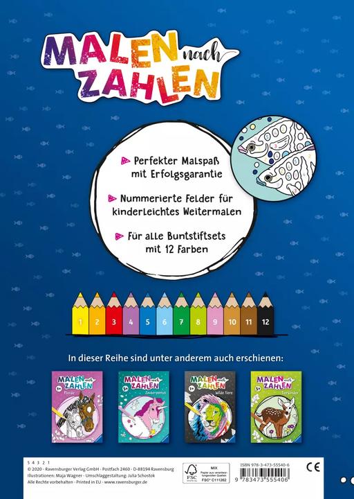 Actual product image Ravensburger Painting by numbers from 7 years: In the sea